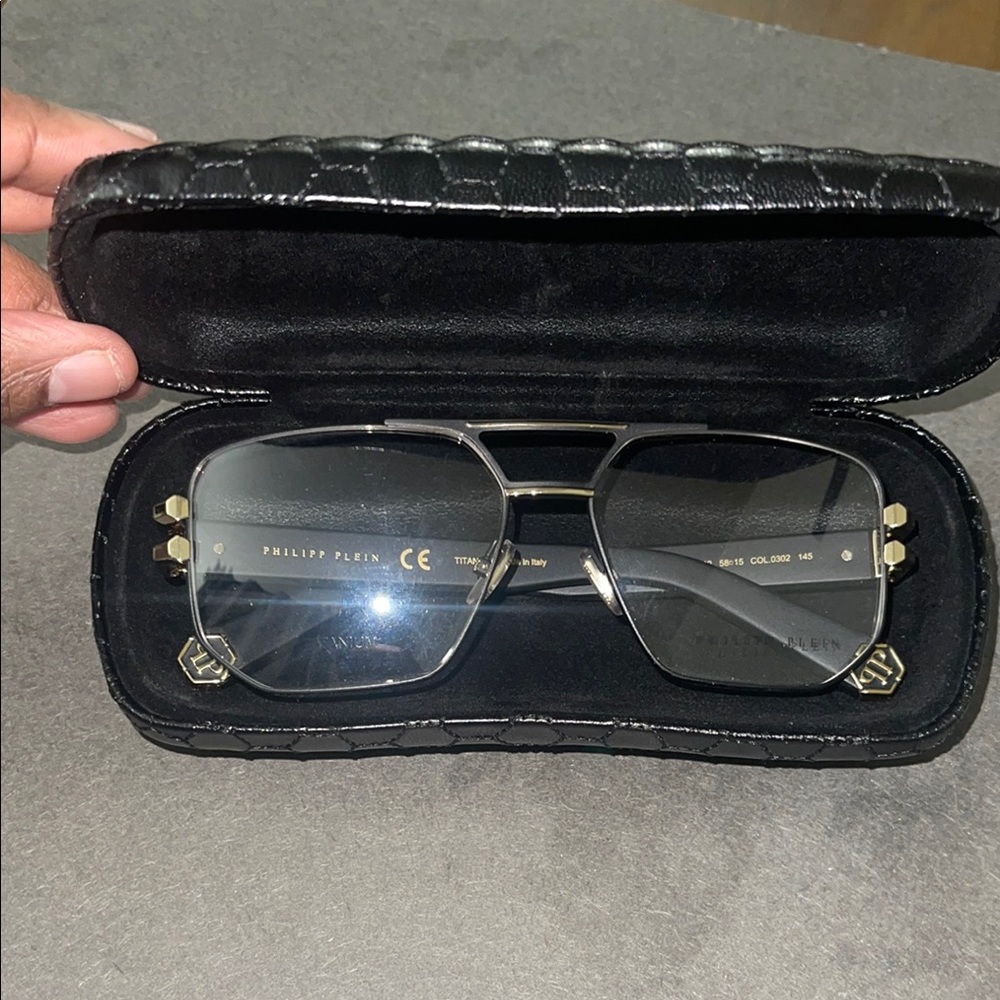 Philipp Plein Gold Frame Glasses